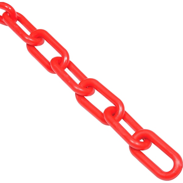 Plastic Chain Barrier, 1-1/2x50'L, Red